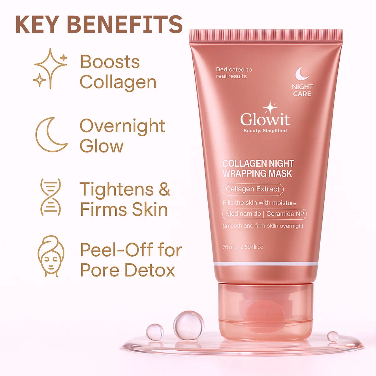 GlowIt Collagen Night Wrapping Peel Off Mask