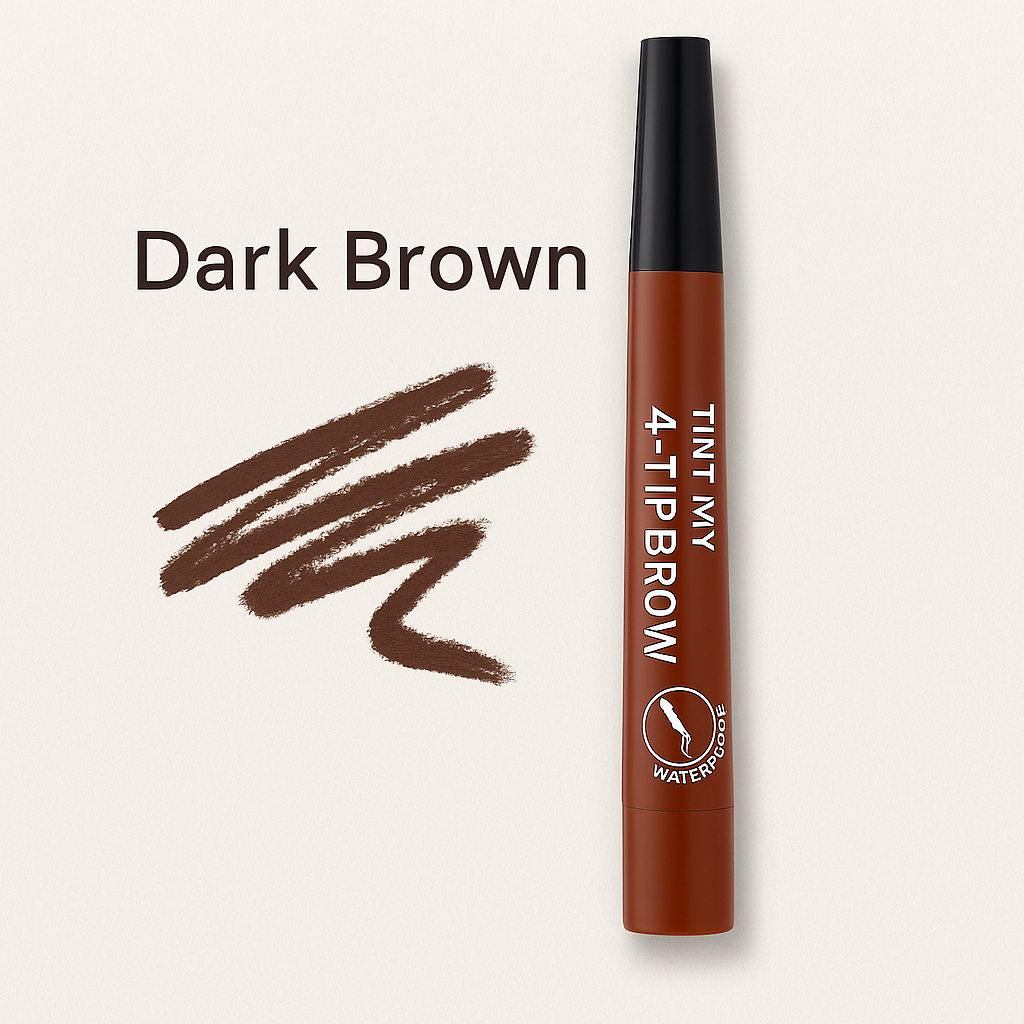 Tint My 4-Tip Brow – Waterproof Eyebrow Pen (Dark Brown)