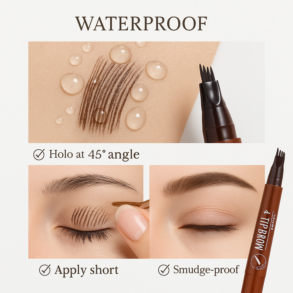 Tint My 4-Tip Brow – Waterproof Eyebrow Pen (Dark Brown)