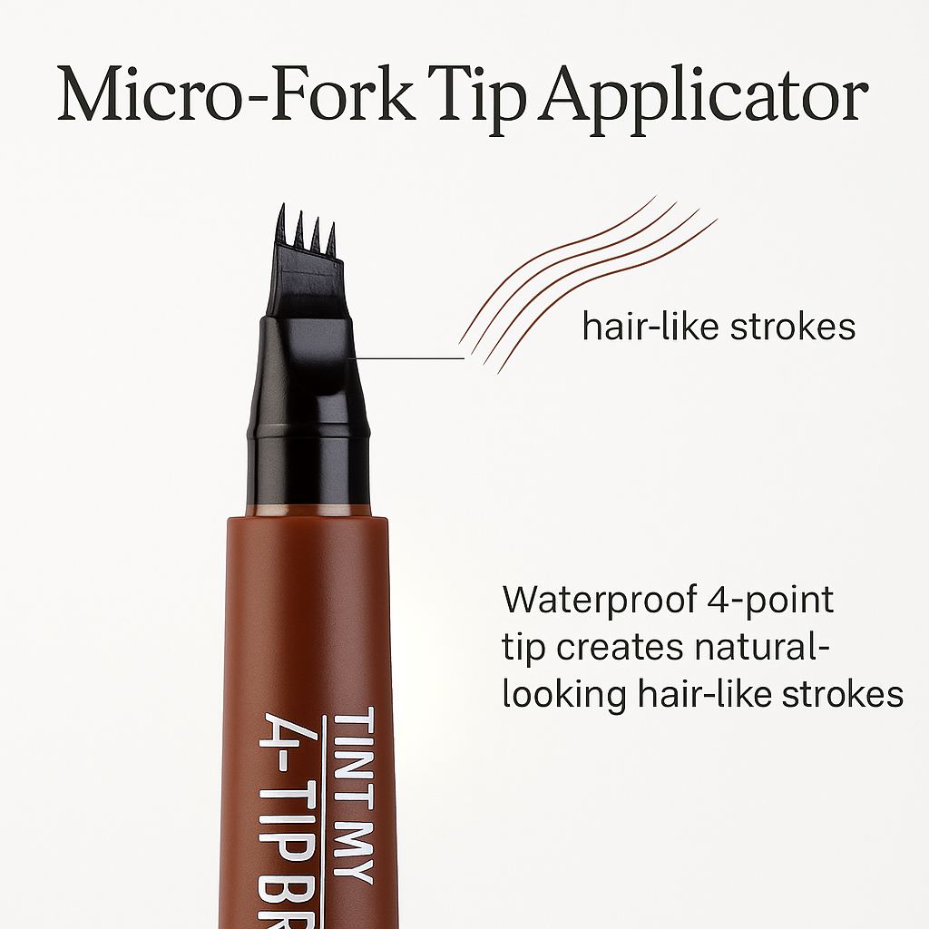 Tint My 4-Tip Brow – Waterproof Eyebrow Pen (Dark Brown)